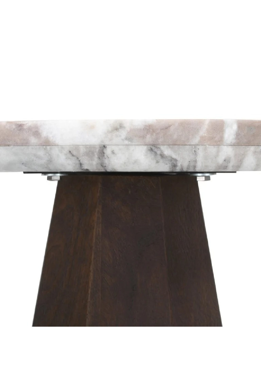Round Marble Brown End Table | Richmond Interiors Oberoy | Oroa.com