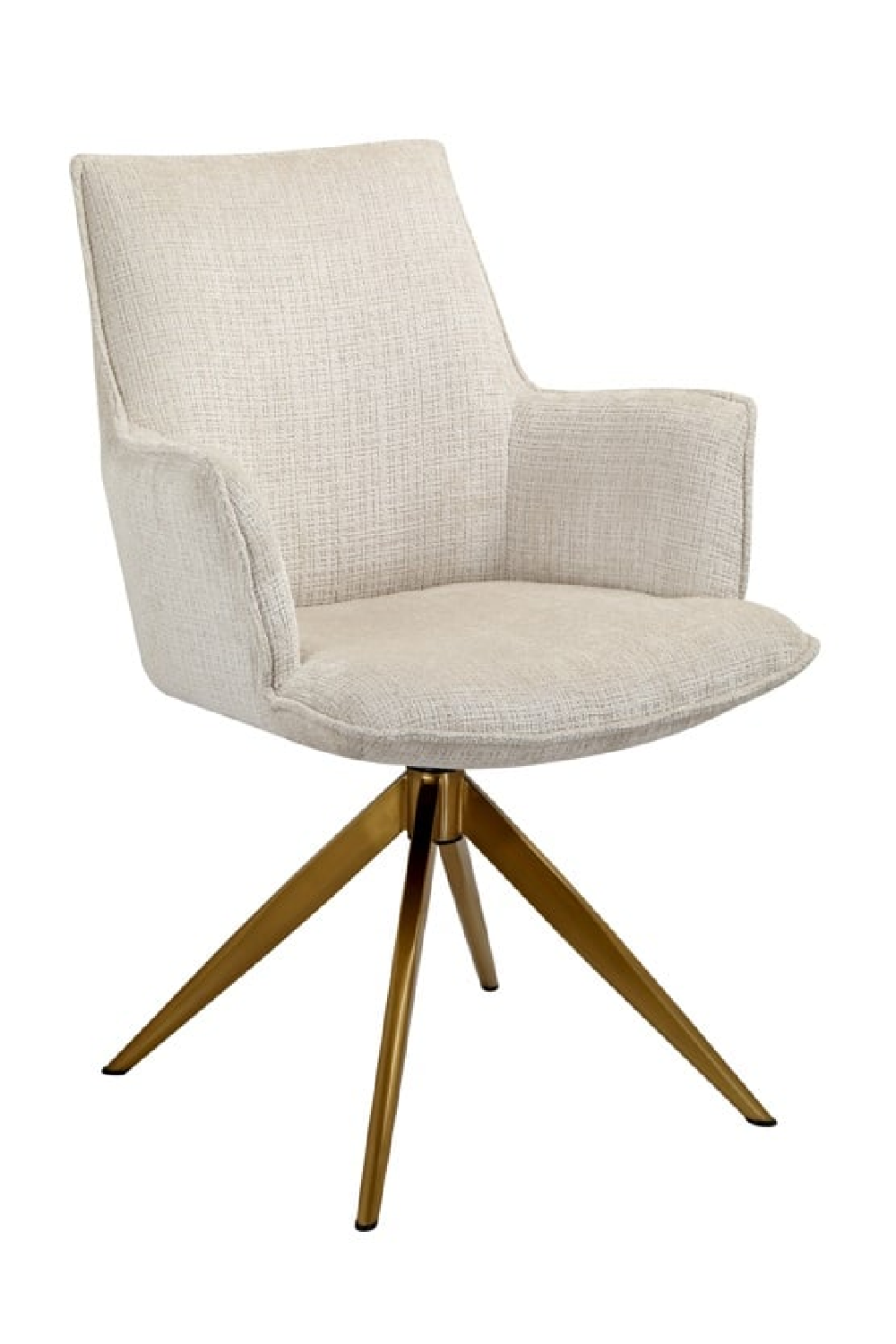 Beige Chenille Swivel Chair | Oroa.com