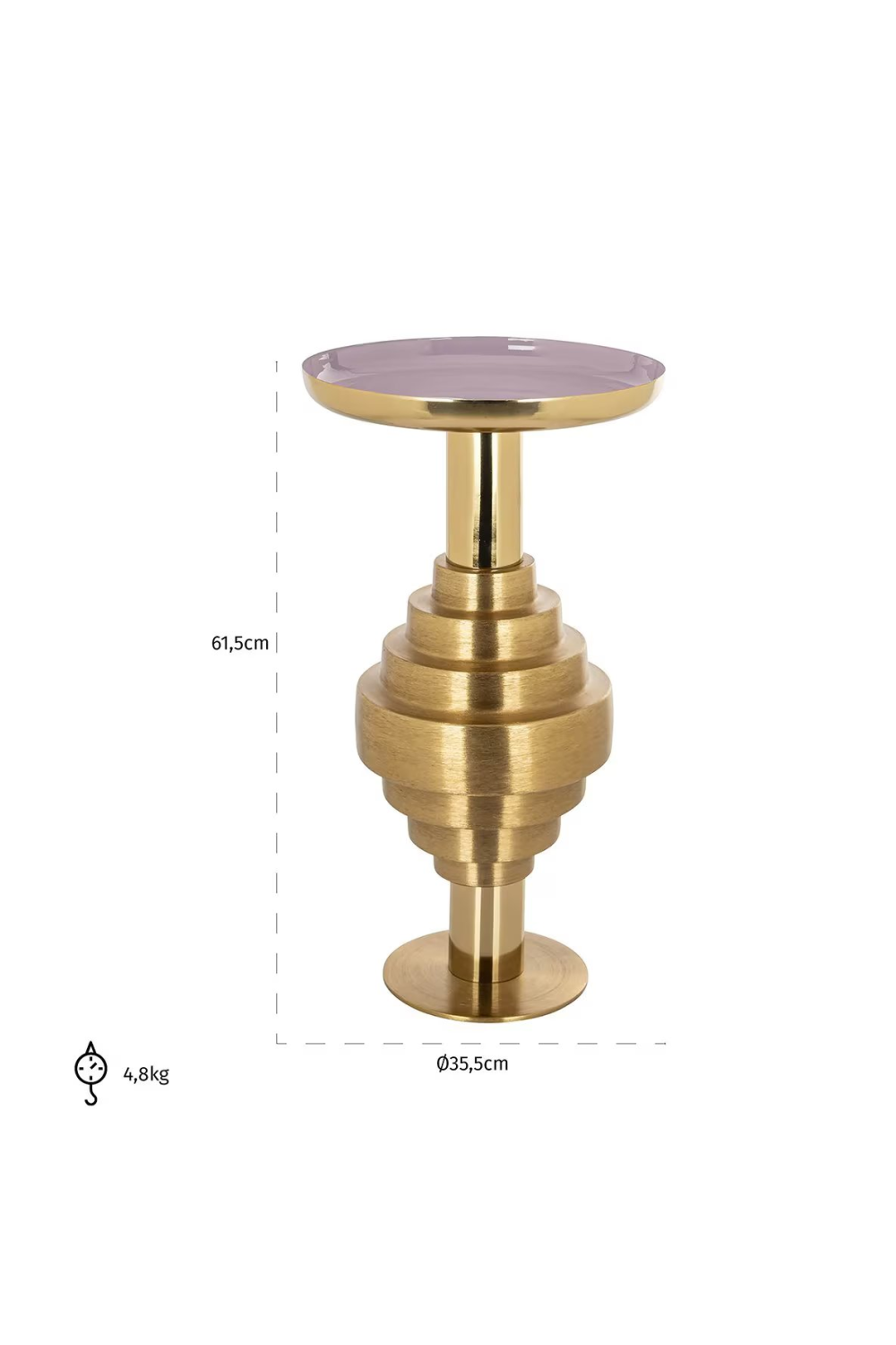 Gold Sculptural End Table | Oroa.com