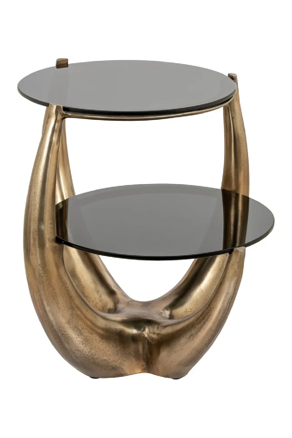Gold 2-Layer End Table | Oroa.com