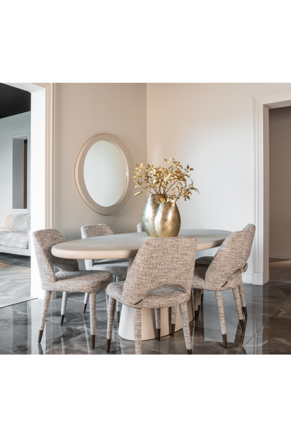Beige Asymmetrical Mirror | Oroa.com