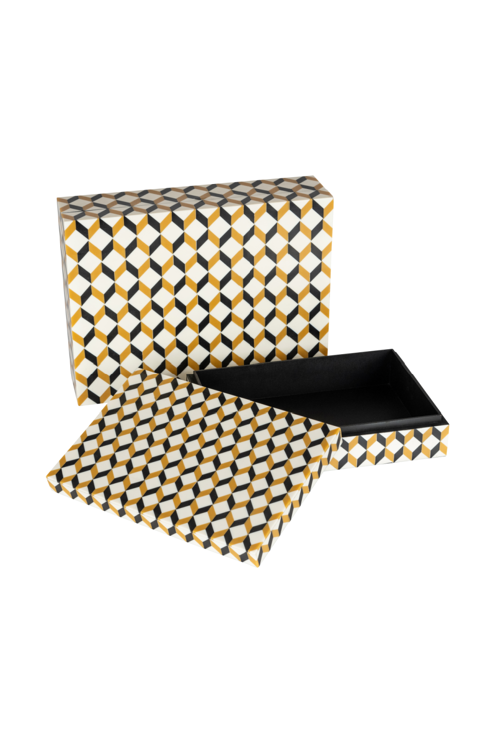 Zig-Zag Patterned Storage Boxes (2) | Richmond Interiors Frences | Oroa.com