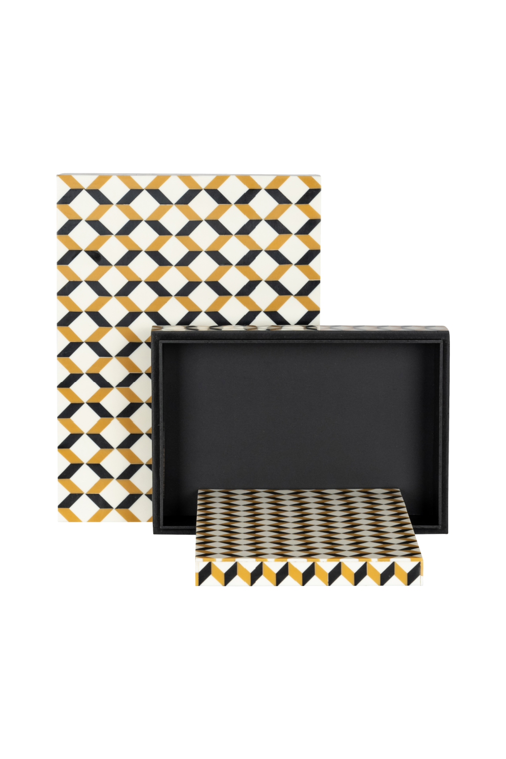 Zig-Zag Patterned Storage Boxes (2) | Richmond Interiors Frences | Oroa.com