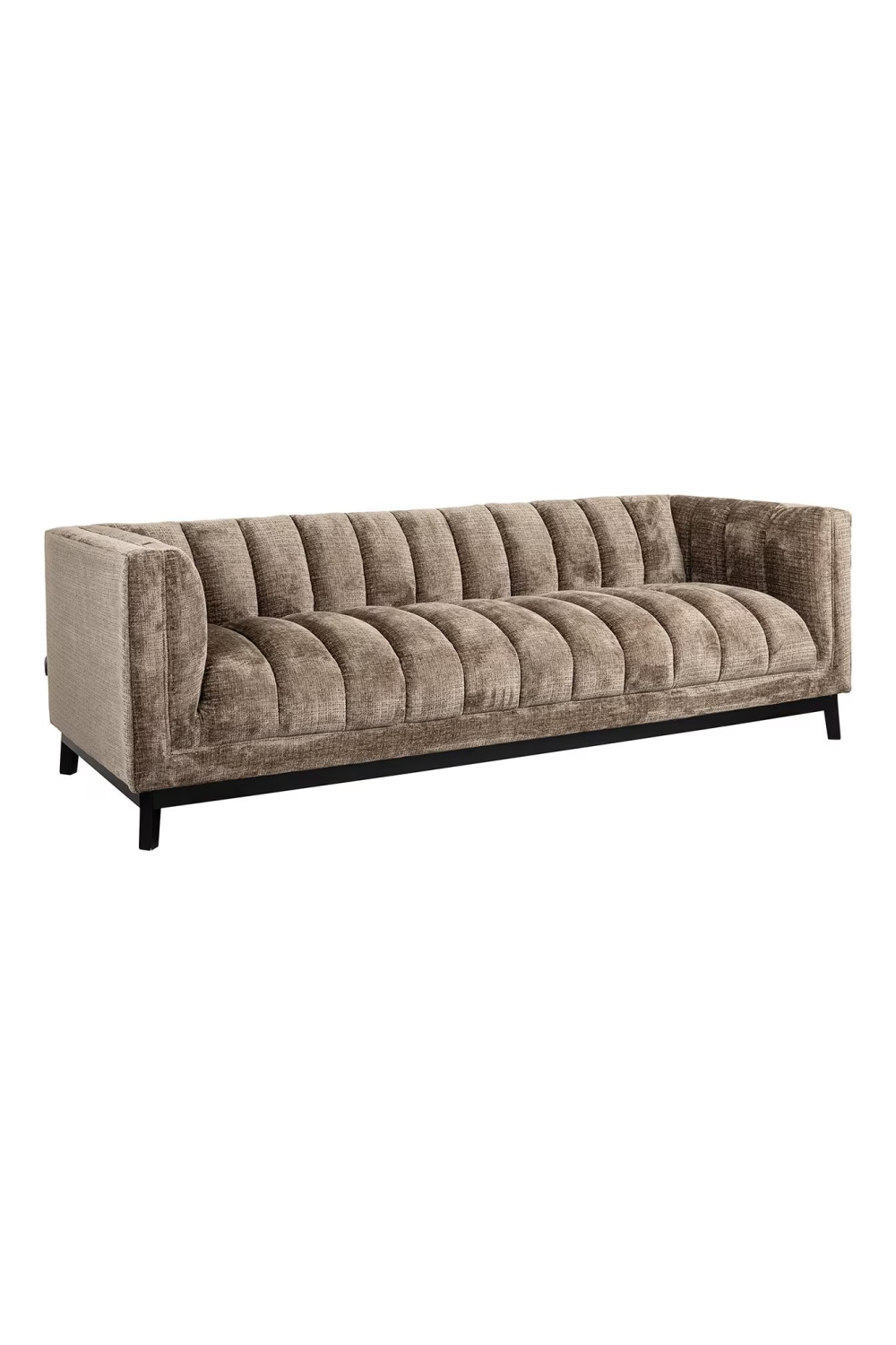 Taupe Chenille Channeled Sofa | Richmond Interiors Beaudy | Oroa.com
