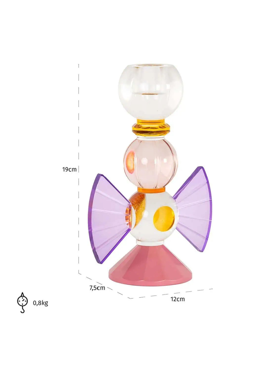 Glass Geometrical Candle Holder | Richmond Interiors Liony | Oroa.com