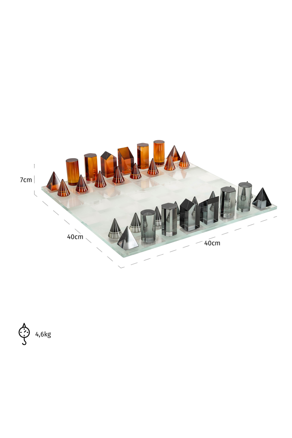 Decorative Glass Chessboard | Richmond Interiors Zyenna | Oroa.com