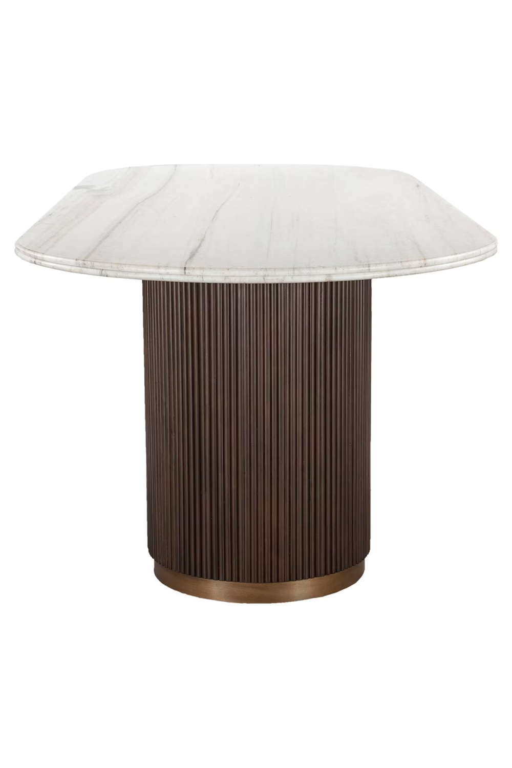 Ribbed Wood Base Dining Table | Oroa.com