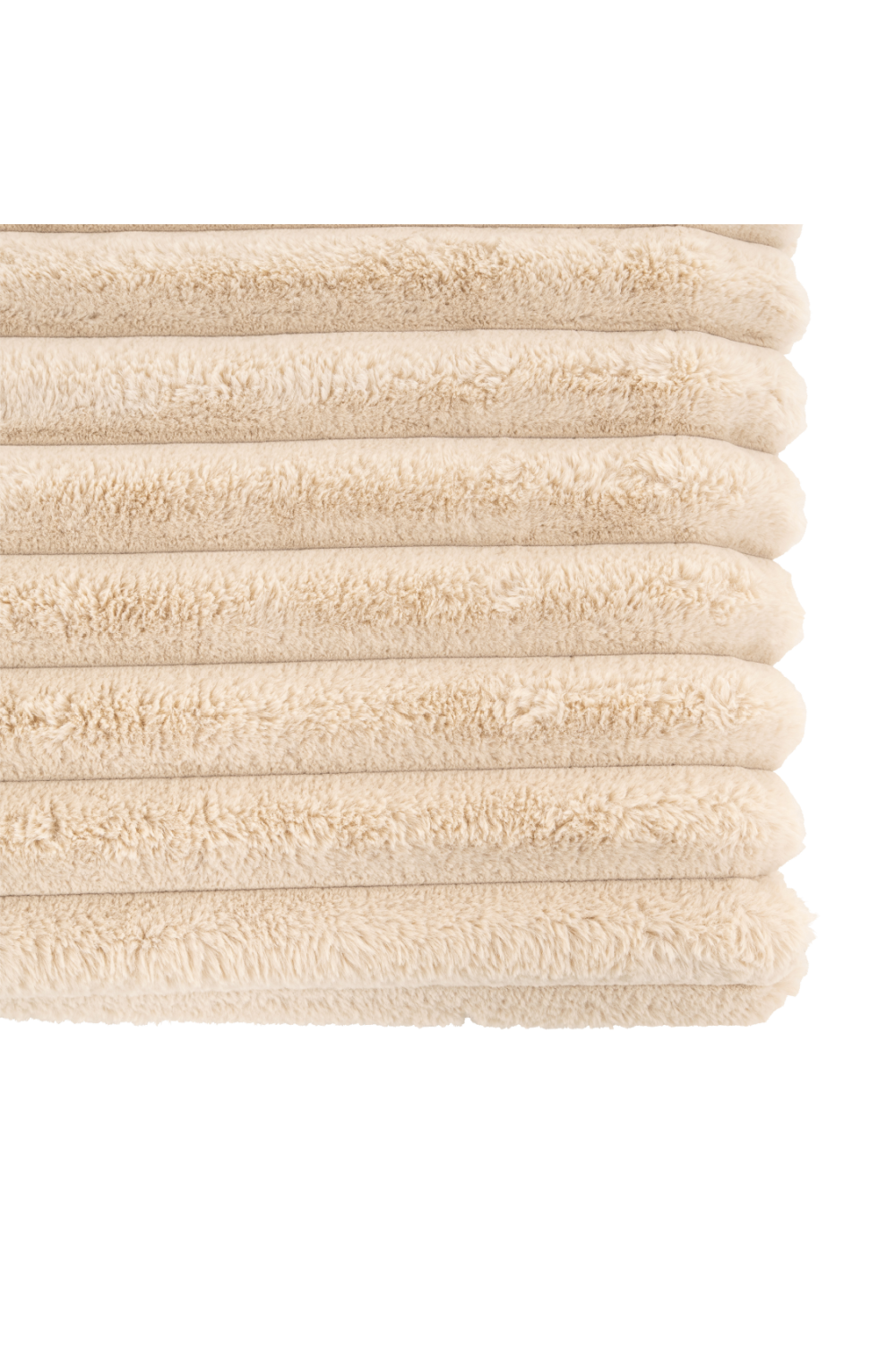 Cream Furry Channeled Blanket | Richmond Interiors Cato | Oroa.com