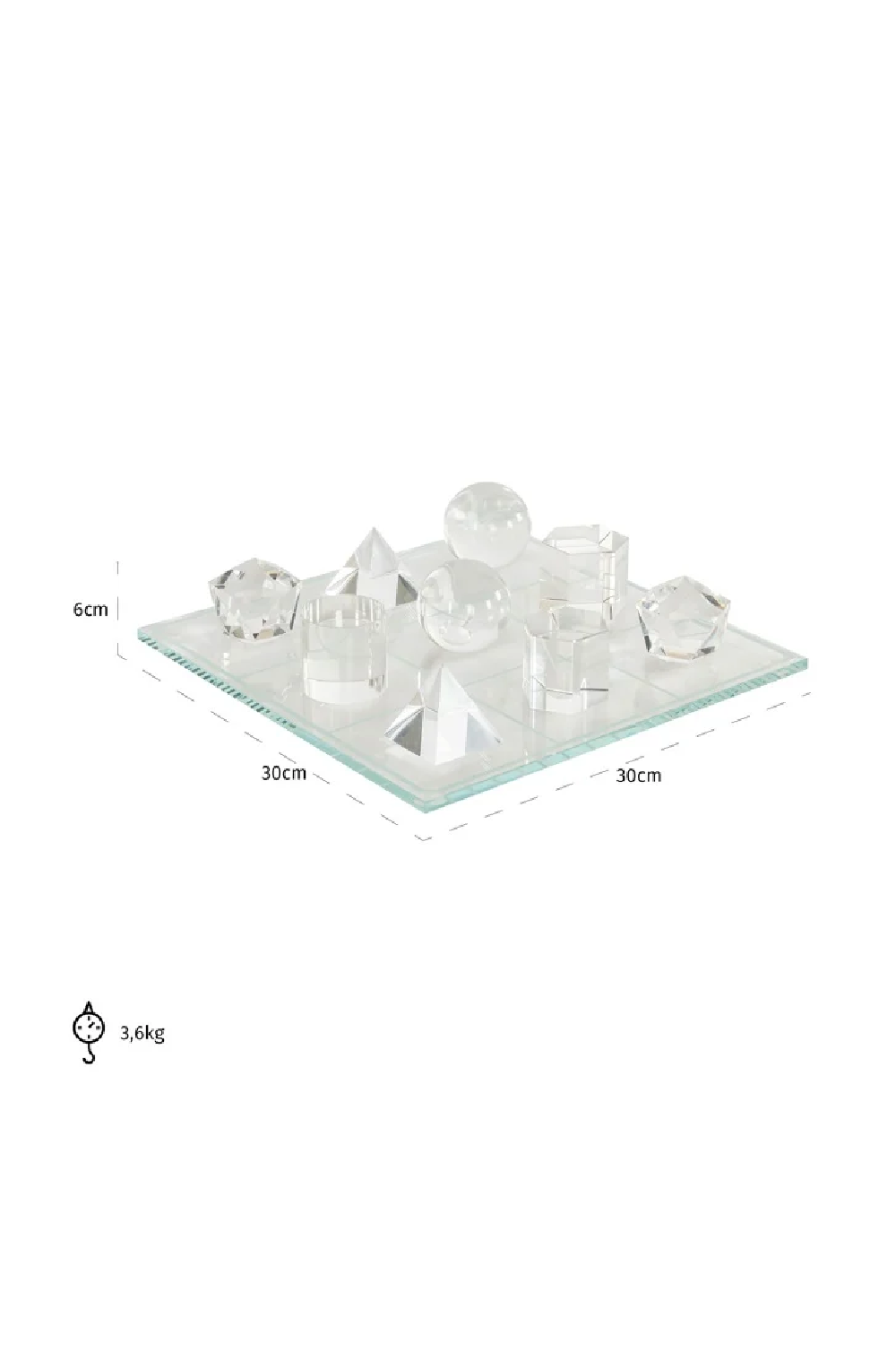 Glass Geometrical Decorative Object | Richmond Interiors Ami | Oroa.com