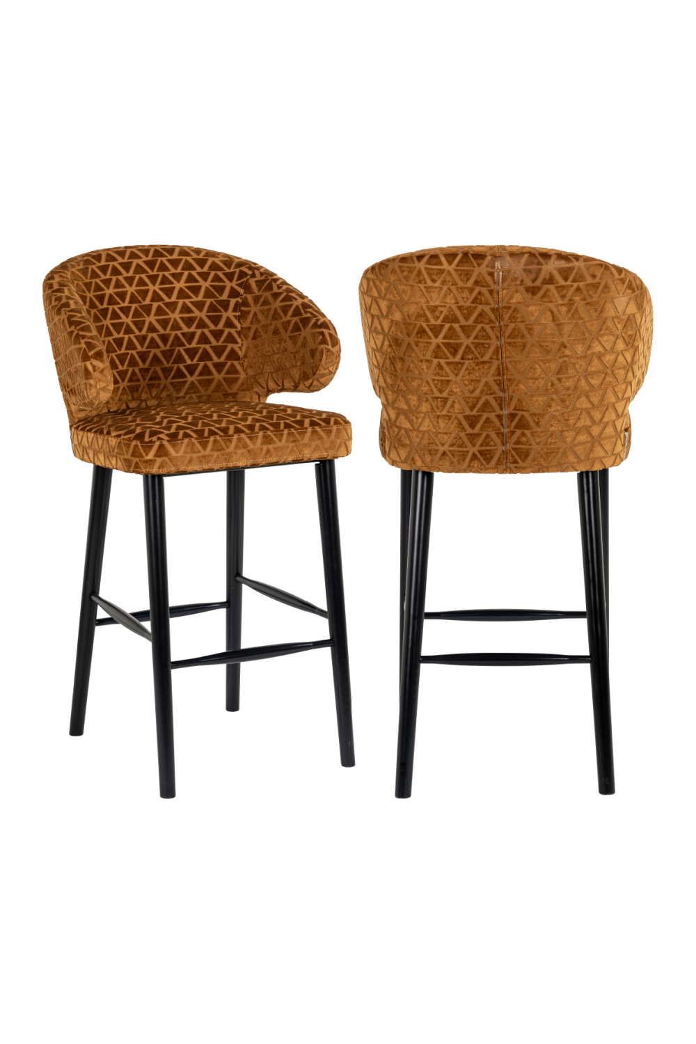 Gold Triangle Bar Stool | Richmond Interiors Indigo | Oroa.com
