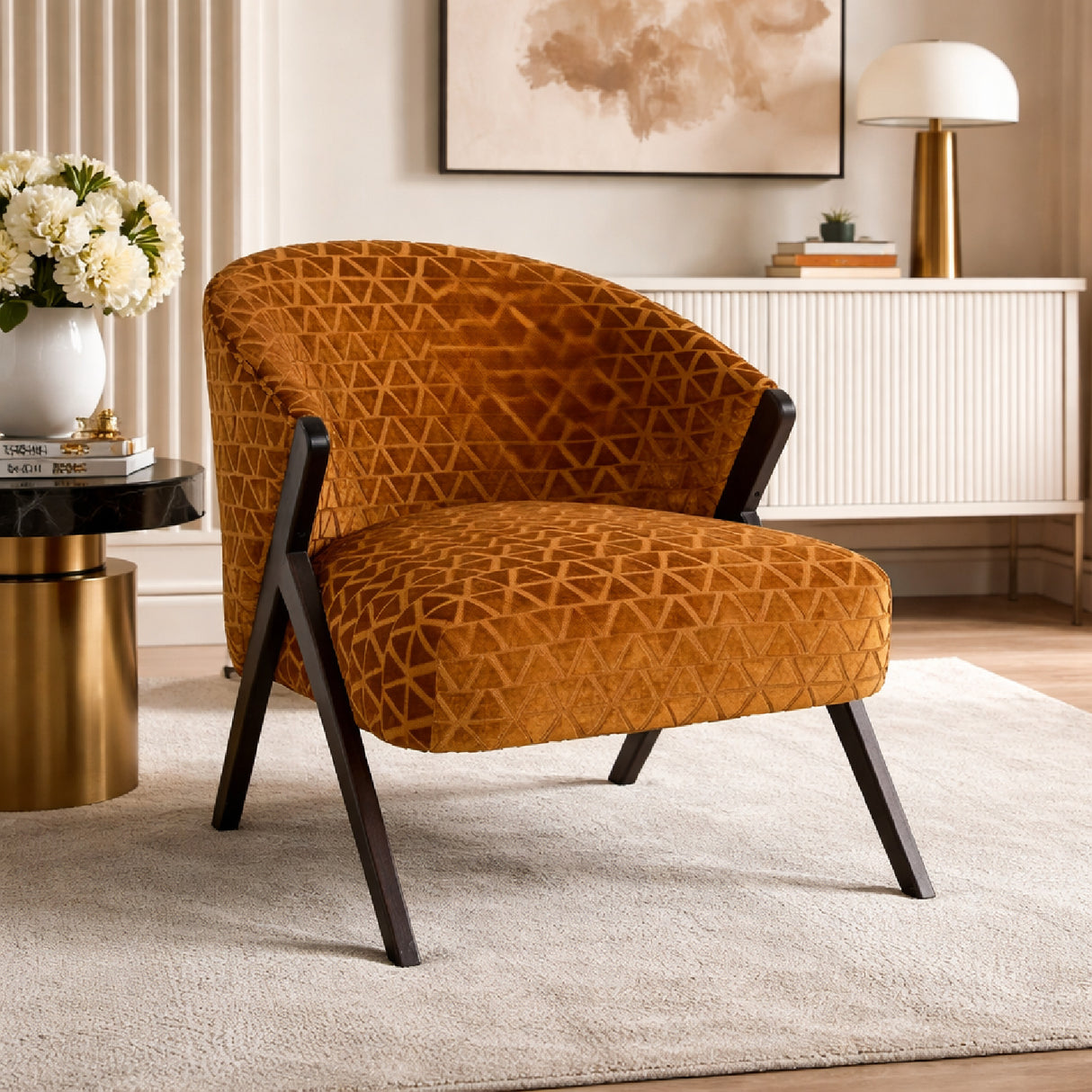 Triangle Patterned Lounge Chair | Oroa.com