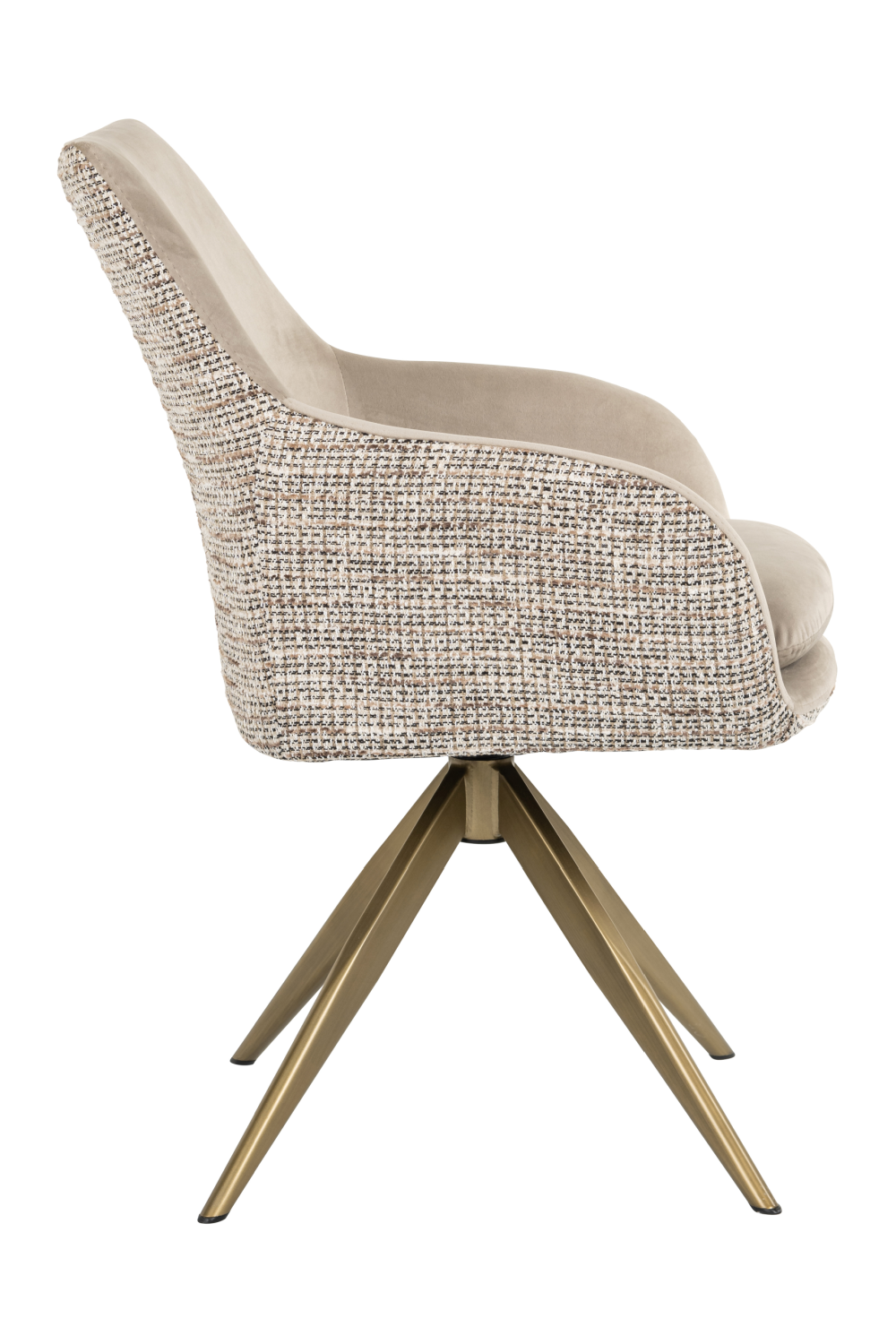 Khaki Velvet Swivel Chair | Oroa.com