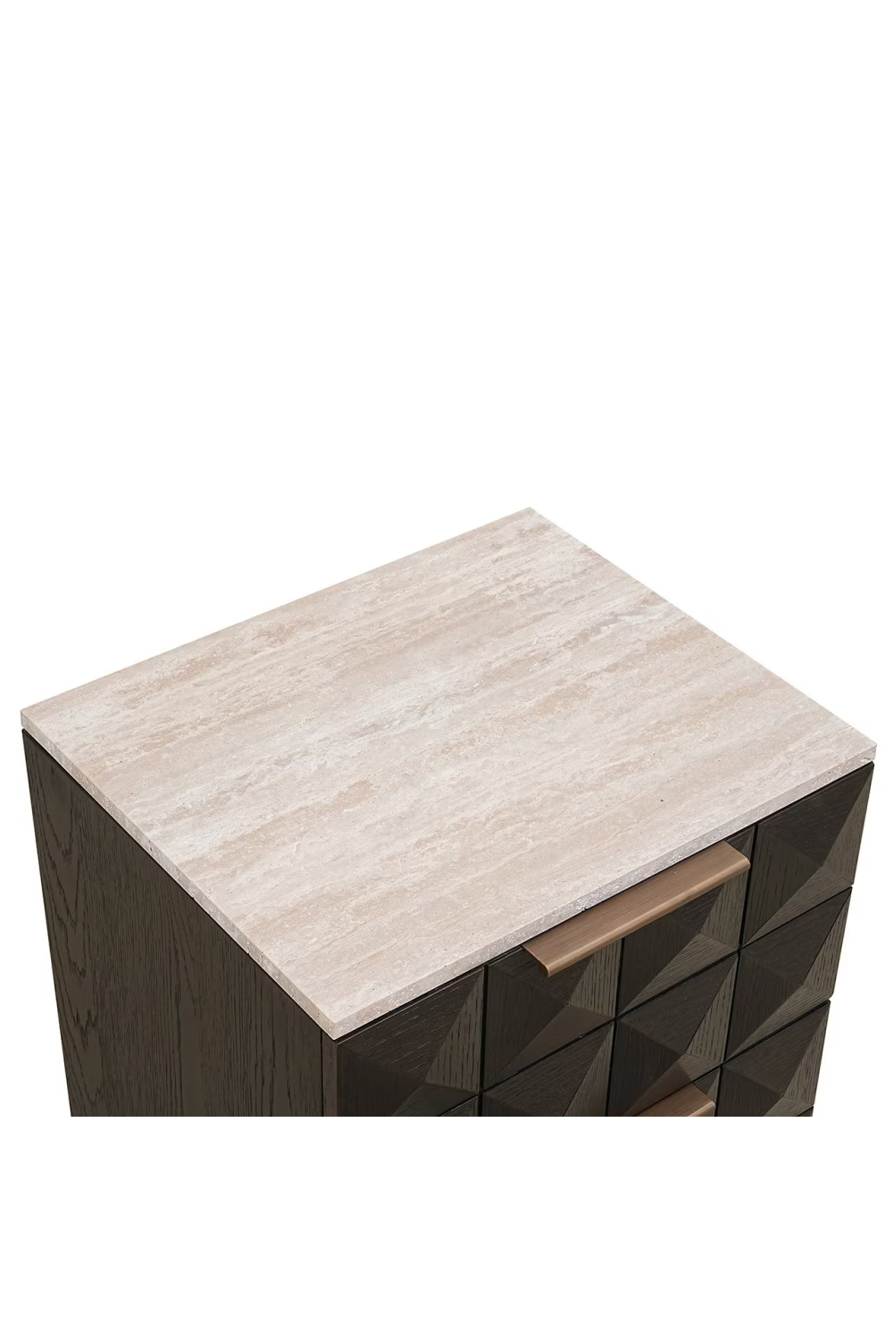Brown Oak 2-Drawer Nightstand | Oroa.com