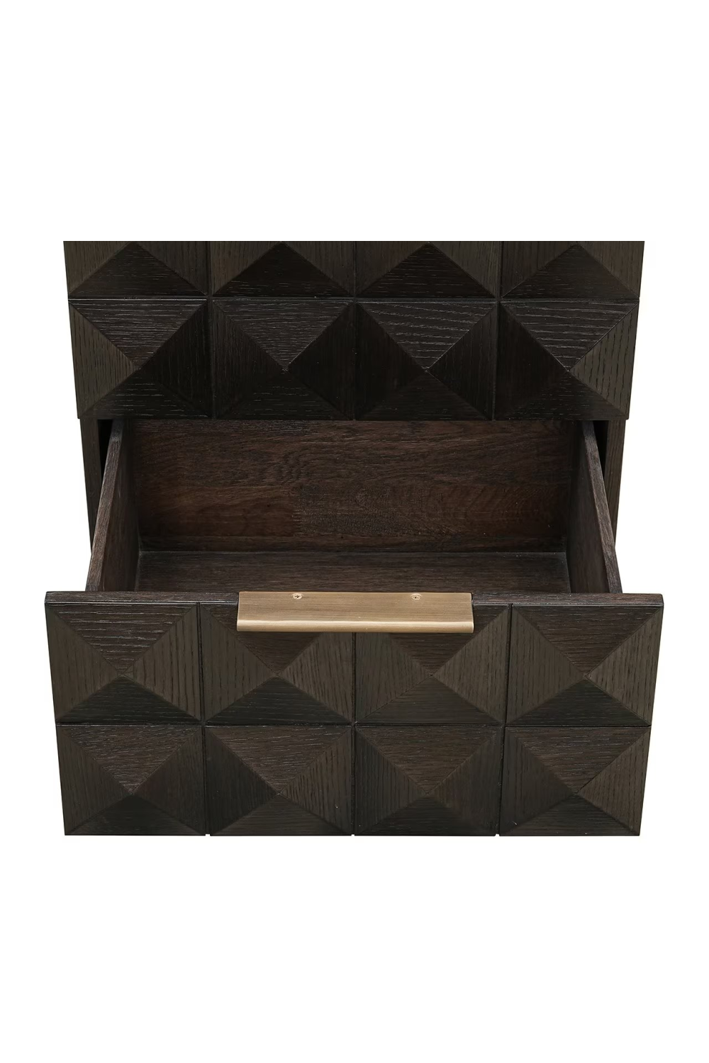 Brown Oak 2-Drawer Nightstand | Oroa.com