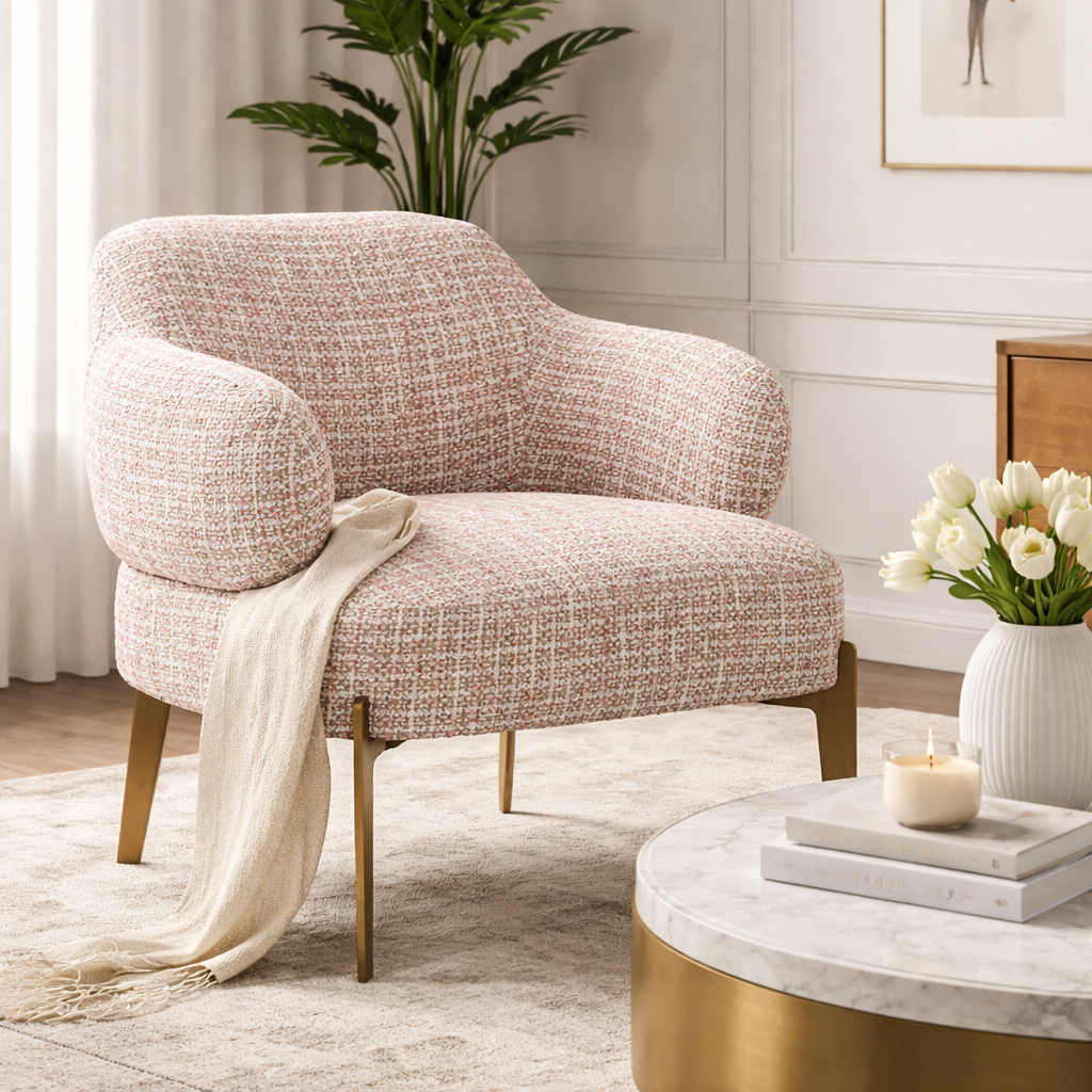 Chunky Upholstered Lounge Chair | Oroa.com