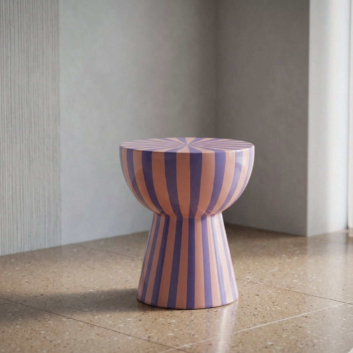 Striped Iron End Table | Oroa.com