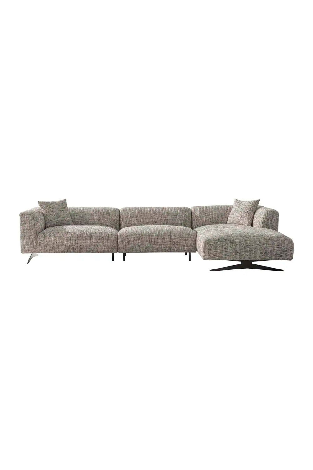 Beige 3-Seater Sofa with Right Lounge | Richmond Interiors Hoxton | Oroa.com