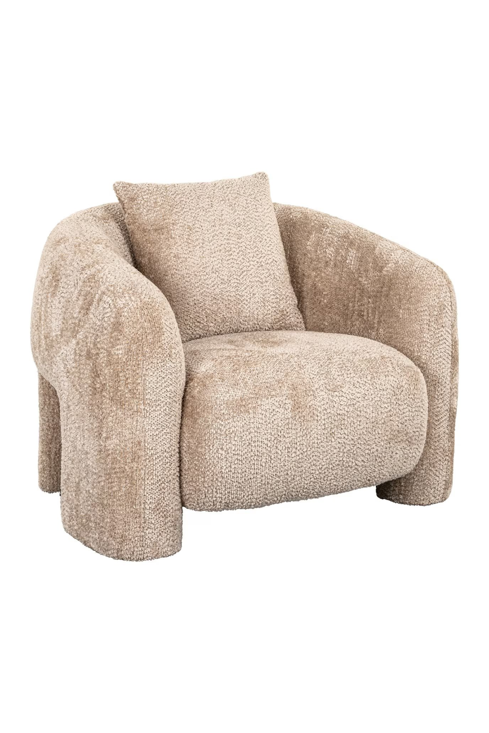 Curved Padded Lounge Chair | Richmond Interiors Milania | Oroa.com