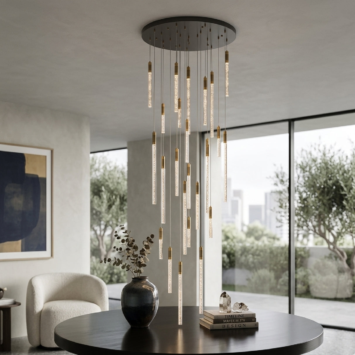 Cascading Rod Chandelier | Oroa.com