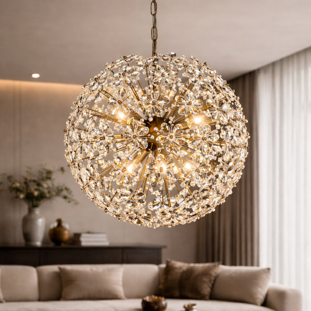Crystal Blooms Chandelier | Oroa.com