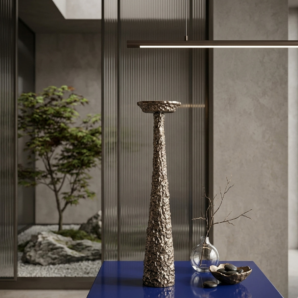Brushed Gold Tapered Candle Holder | Oroa.com