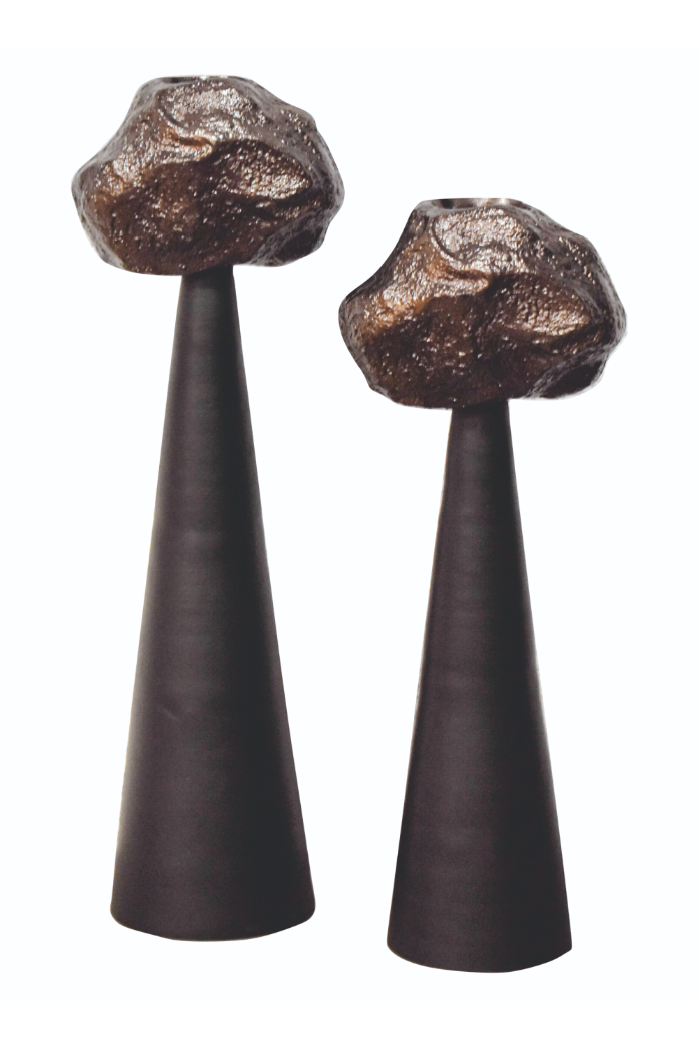 Modern European furniture - Black Cone Candle Holder - www.oroa.com | Oroa.com