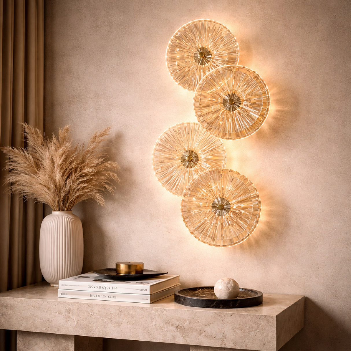 Round Ribbed Glass Wall Lamp | Oroa.com