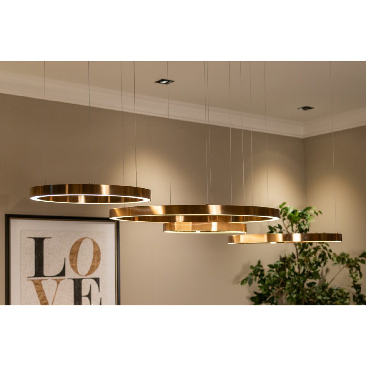 Modern European furniture - Gold Ring Chandelier - www.oroa.com | Oroa.com