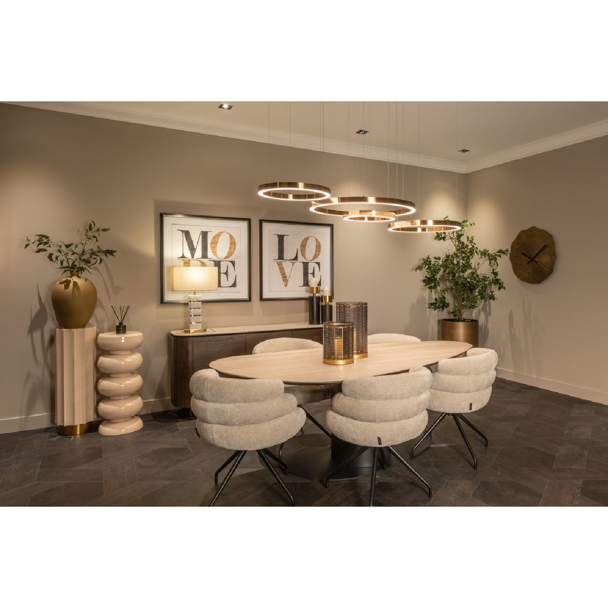 Modern European furniture - Gold Ring Chandelier - www.oroa.com | Oroa.com