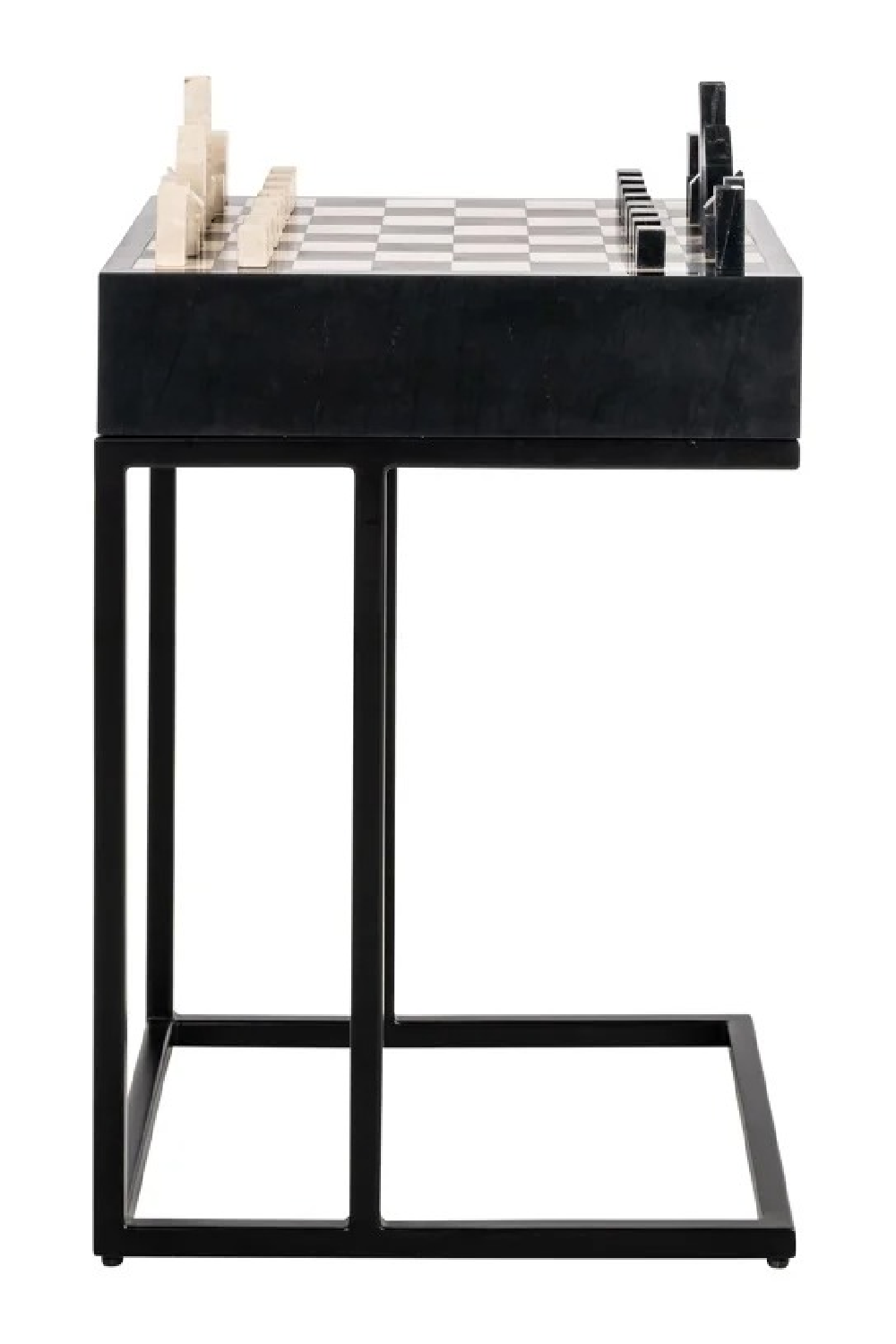 Black 1-Drawer Chess Table | Oroa.com