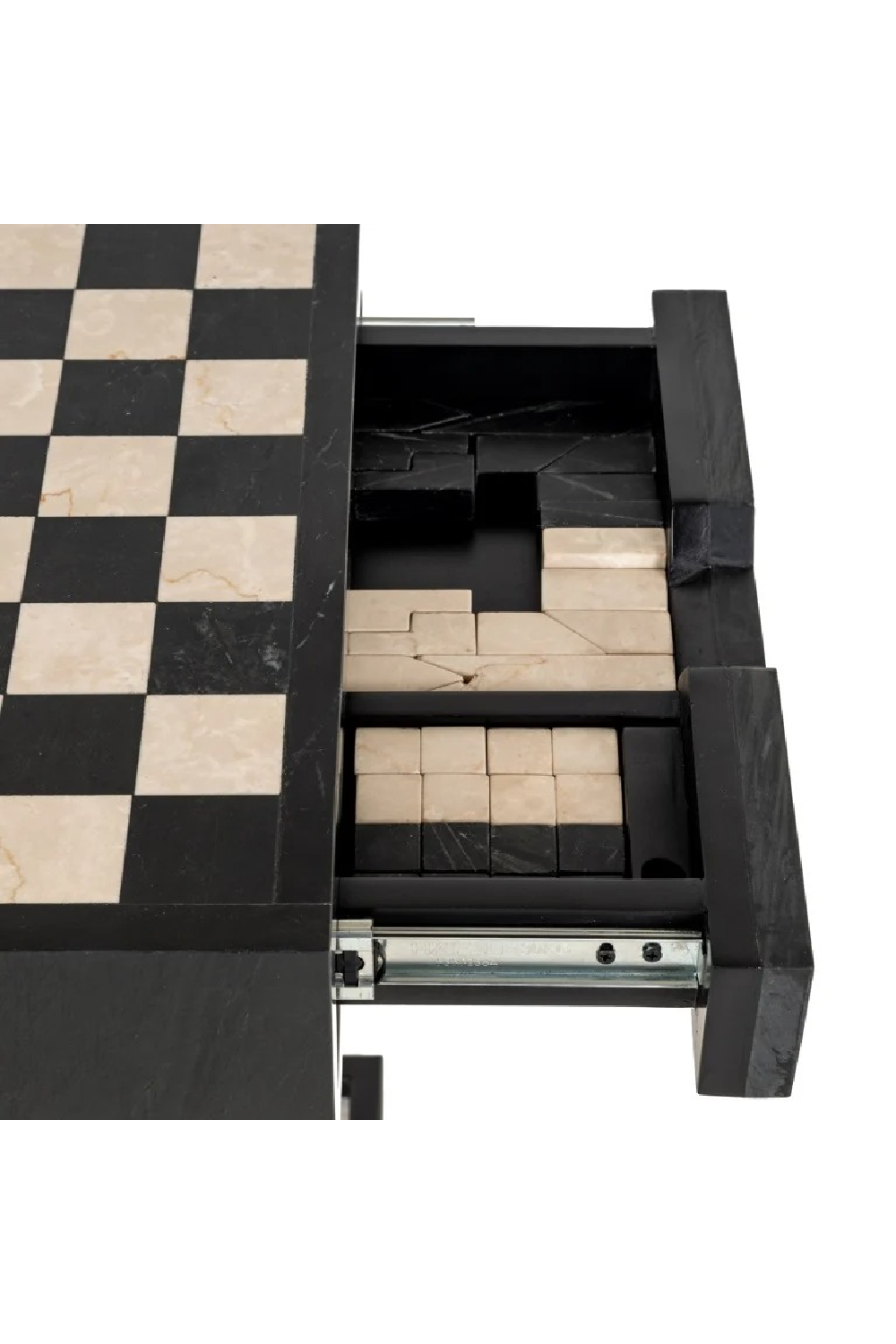 Black 1-Drawer Chess Table | Oroa.com