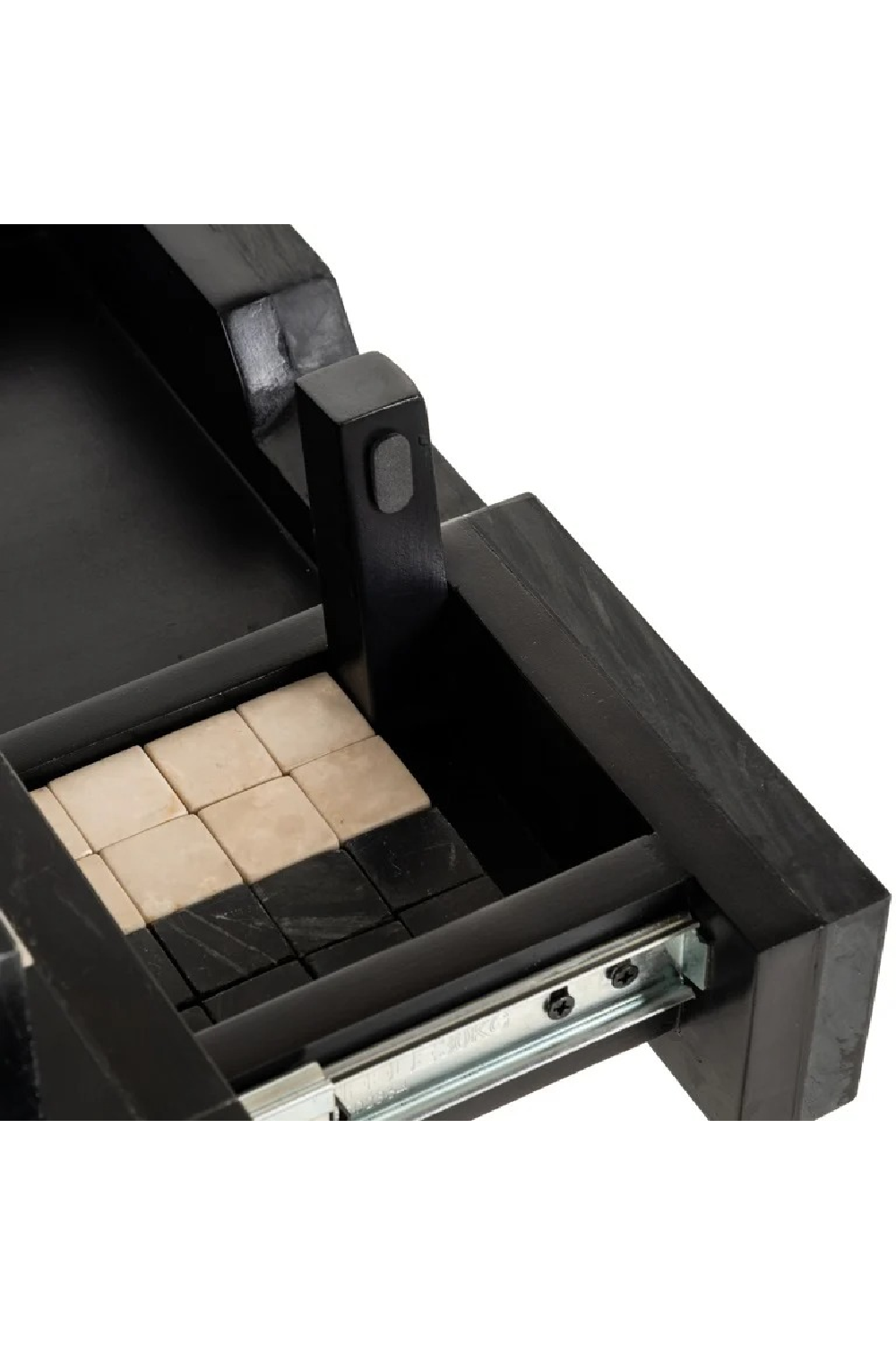 Black 1-Drawer Chess Table | Oroa.com
