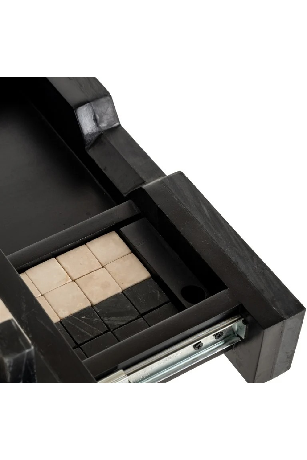 Black 1-Drawer Chess Table | Oroa.com