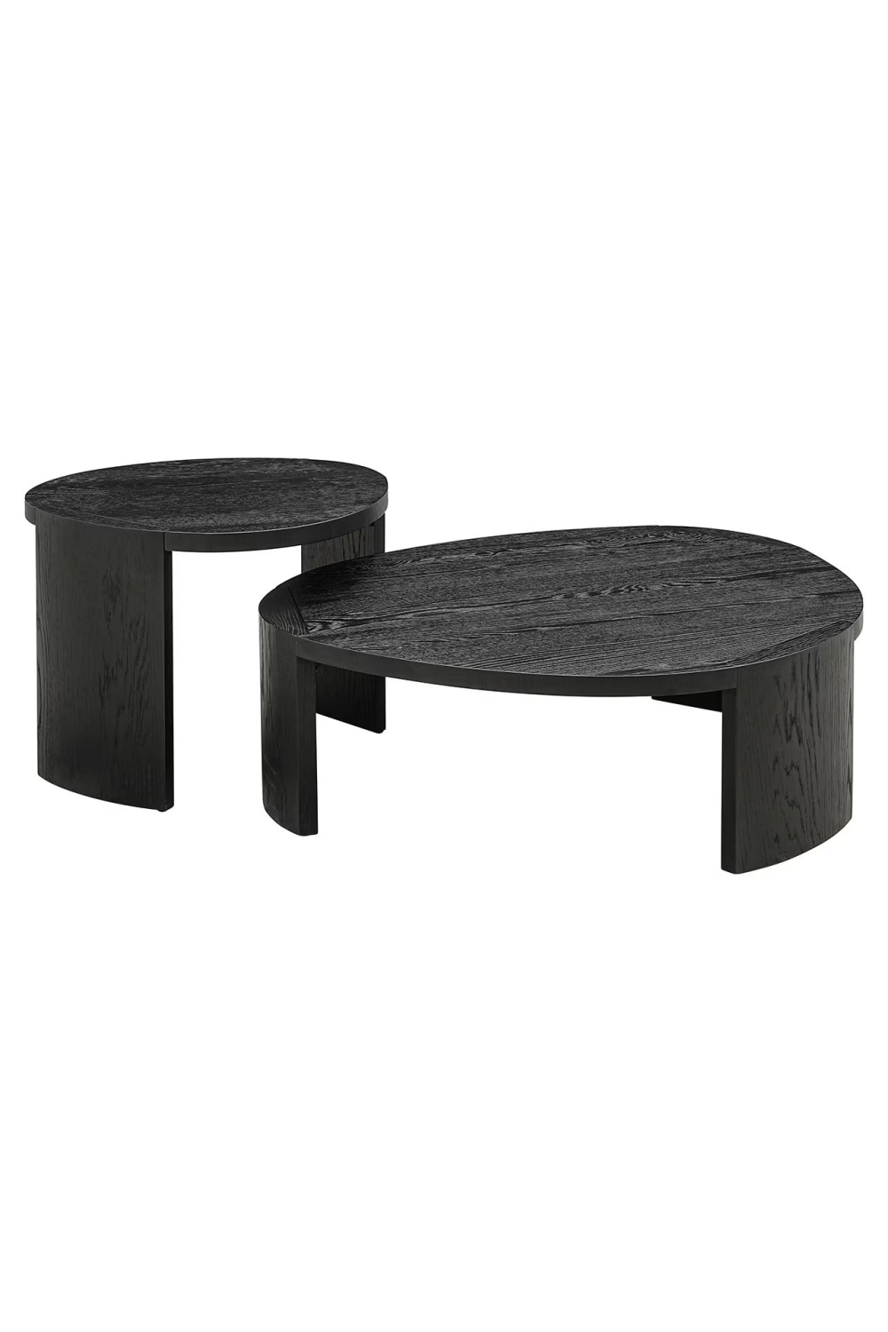 Black Organic Nesting Coffee Tables (2) | Oroa.com
