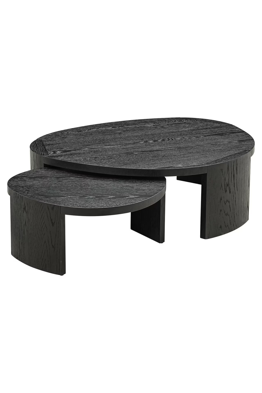 Black Organic Nesting Coffee Tables (2) | Oroa.com