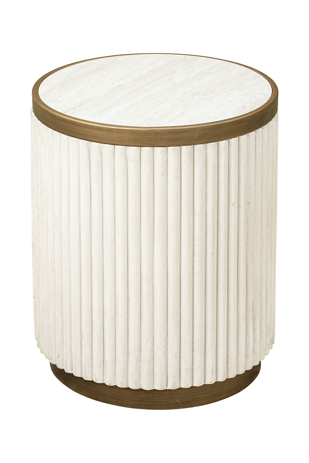 White Ceramic End Table Set (2) | Oroa.com