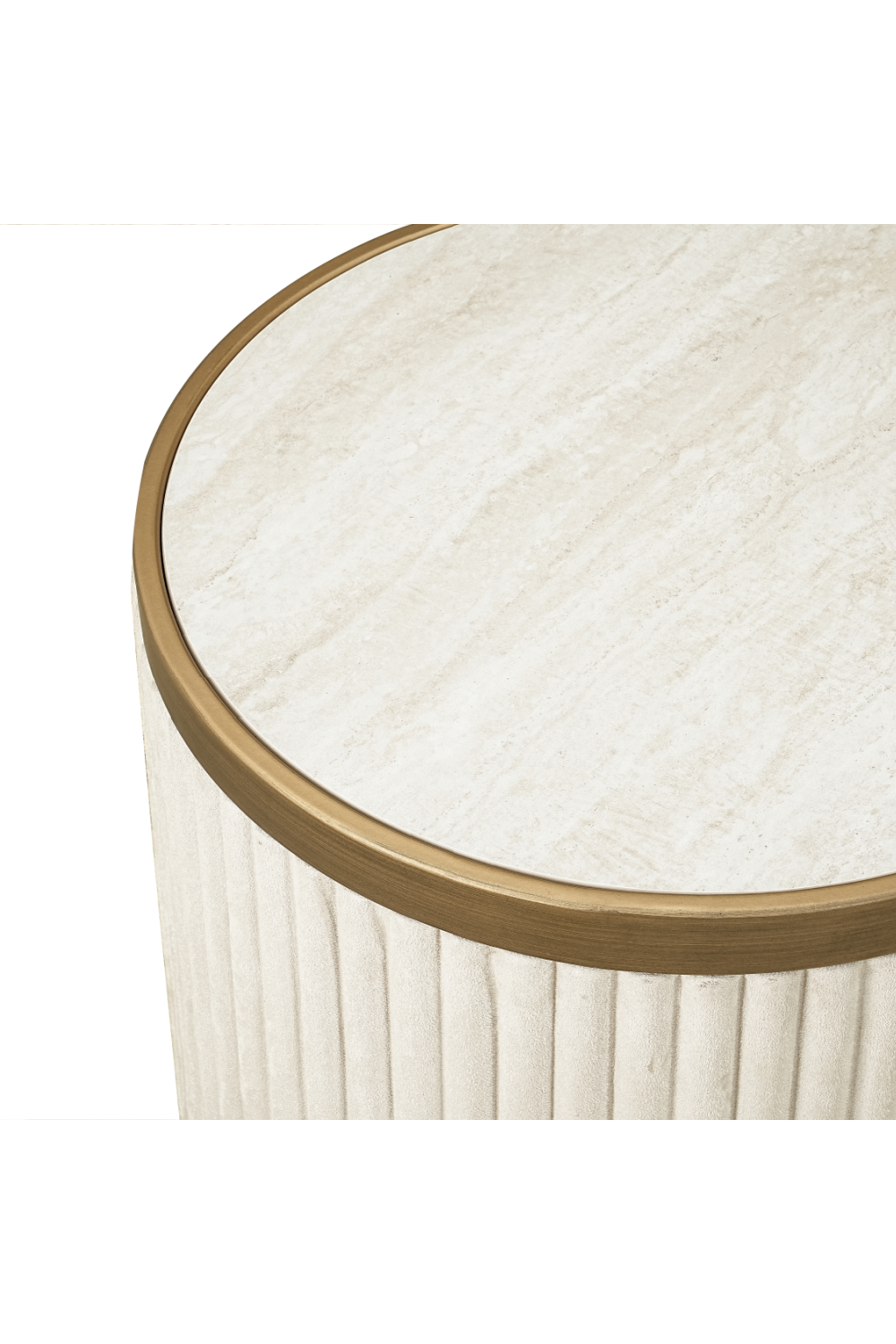 White Ceramic End Table Set (2) | Oroa.com