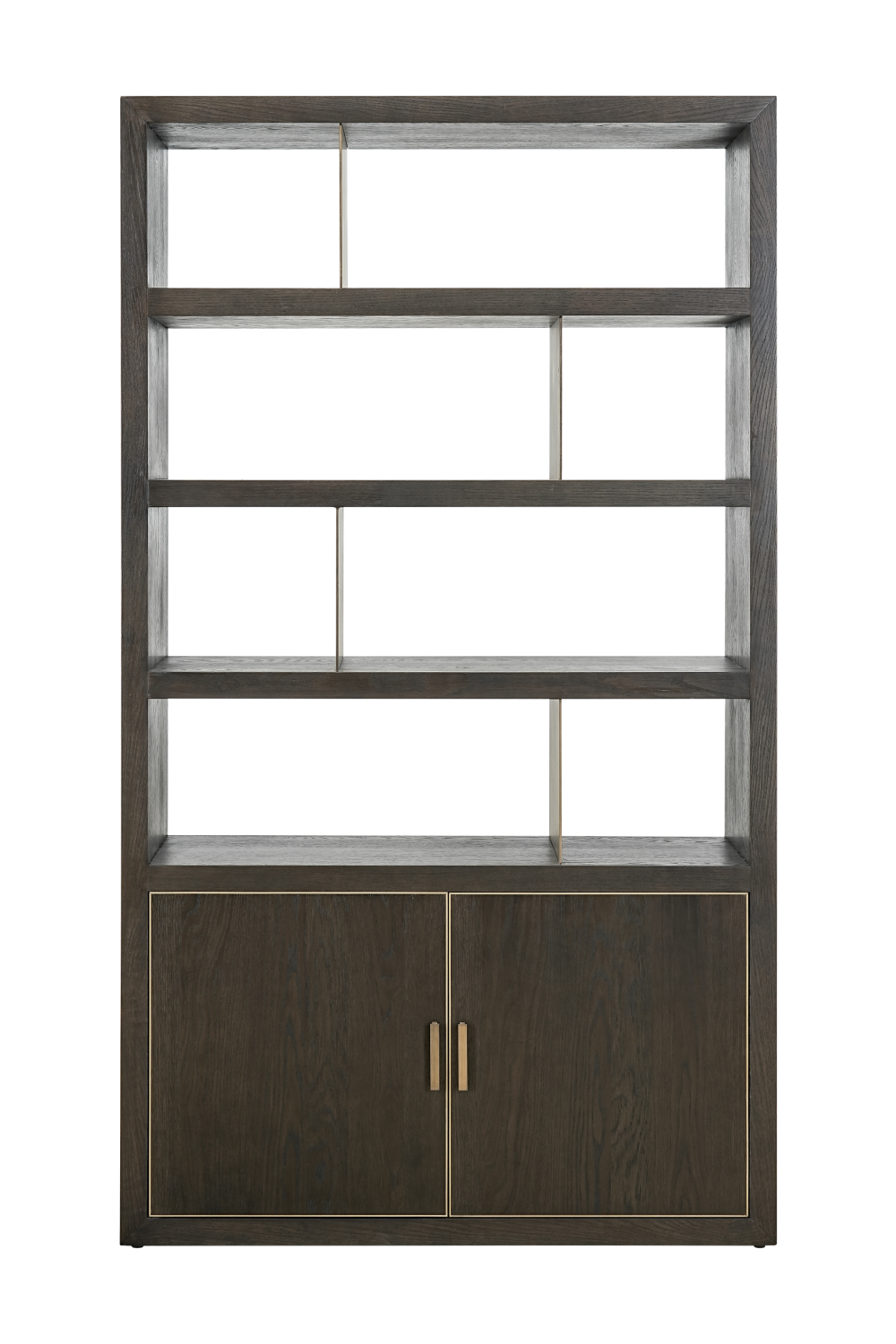 Brown Oak Staggered Display Cabinet | Oroa.com