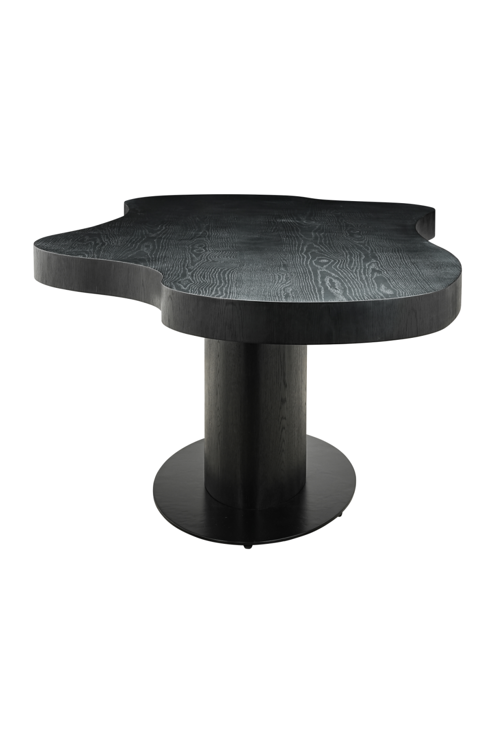 Black Organic-Shaped Dining Table | Oroa.com