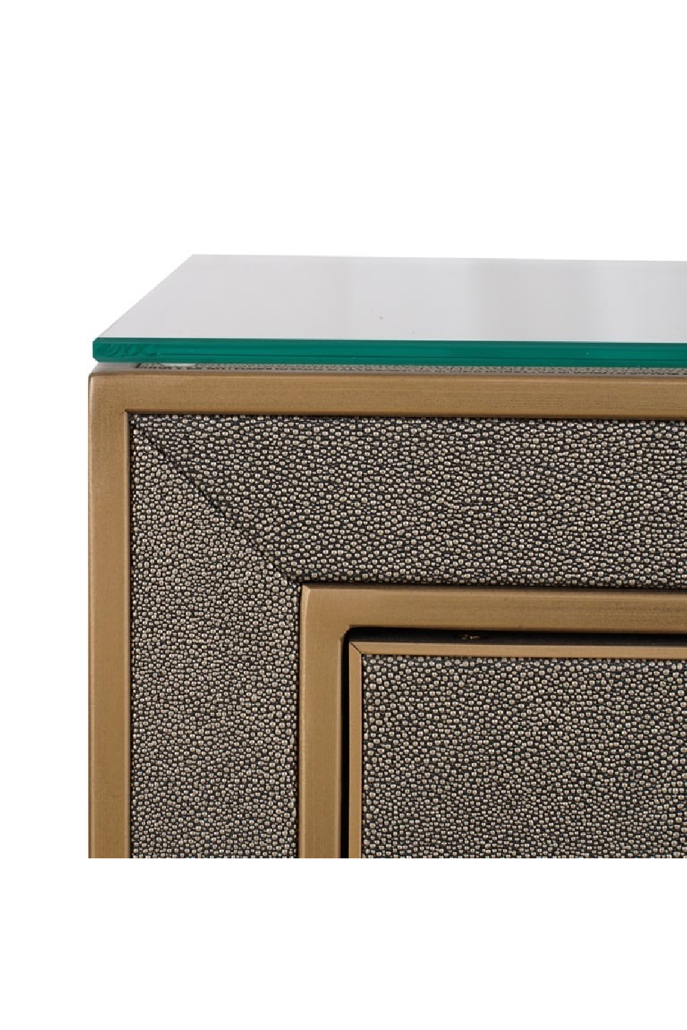 Brown Leather 1-Drawer Nightstand | Richmond Interiors Bloomville | Oroa.com