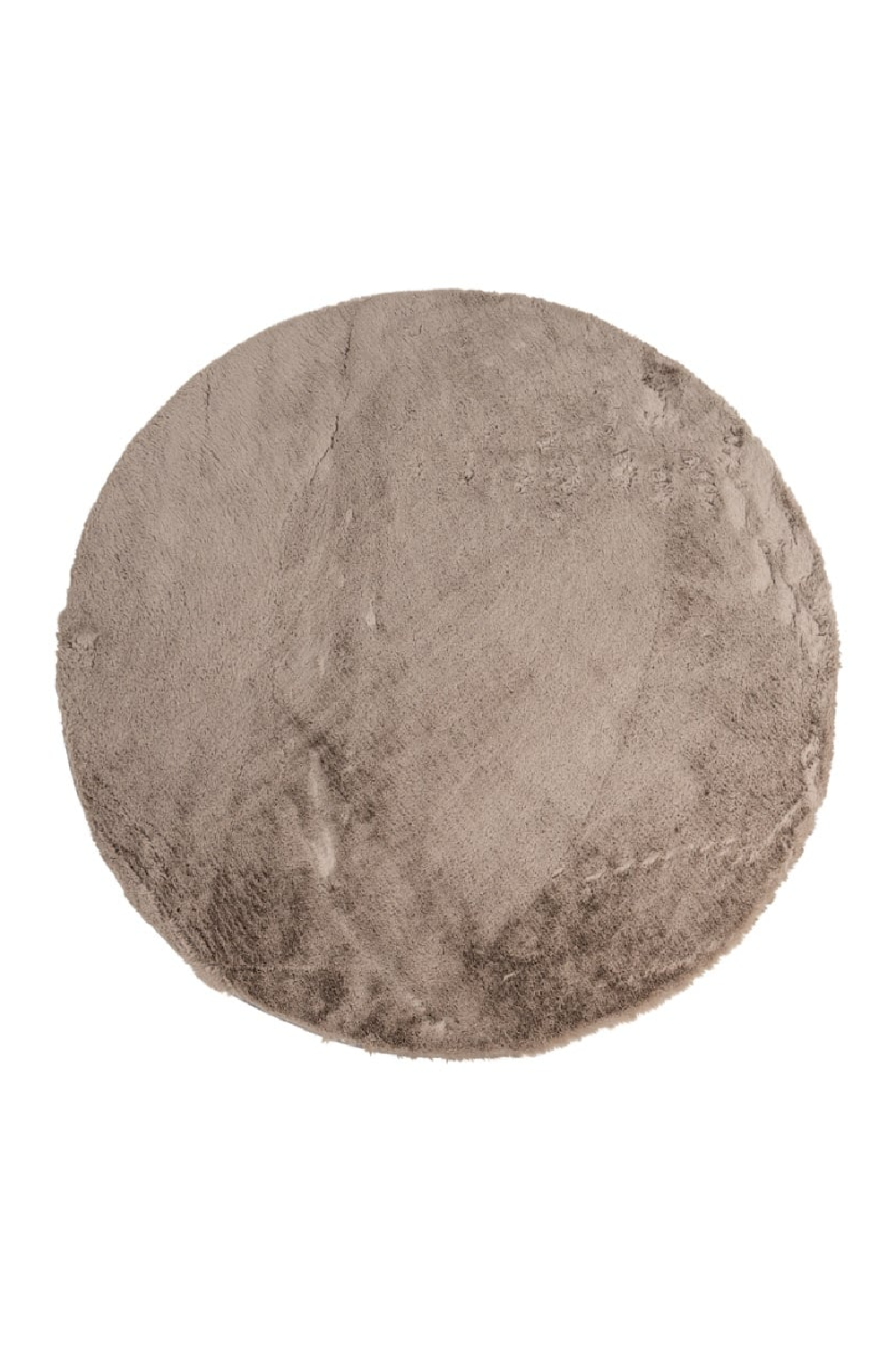 Taupe Round Fur Carpet | Richmond Interiors Saifo | Oroa.com