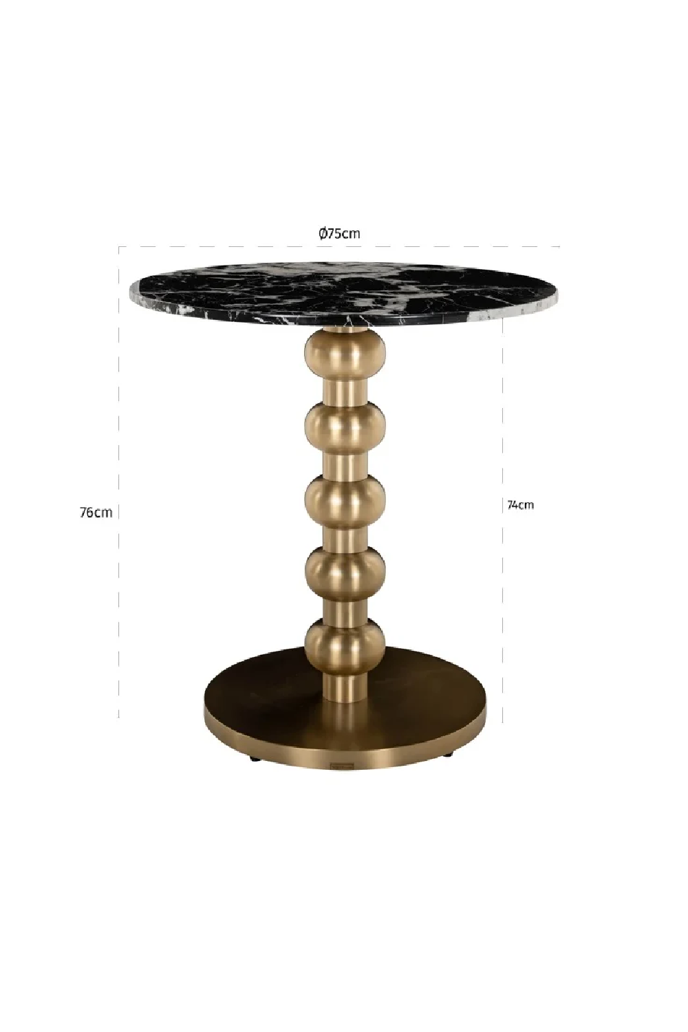 Gold Base Marble Bistro Table | Oroa.com