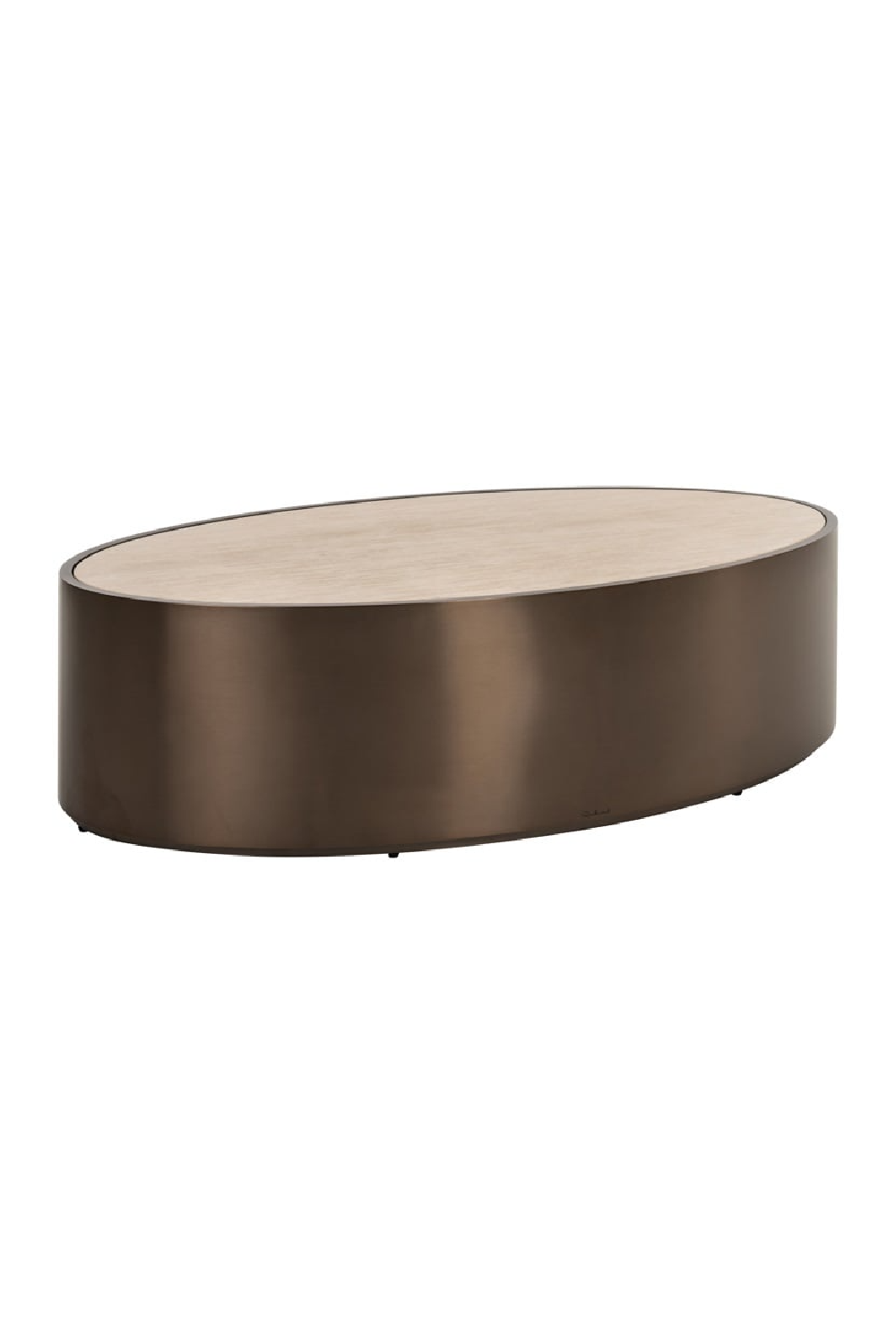 Bronze Framed Round Coffee Table | Oroa.com