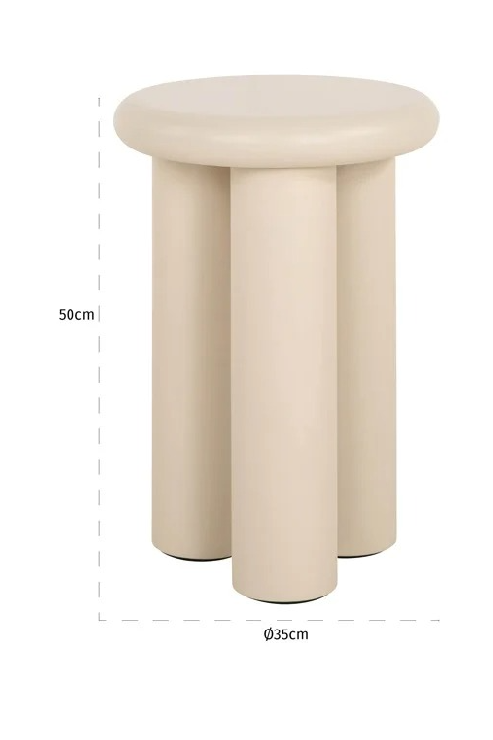 Beige Round End Table | Richmond Interiors Elbaz | Oroa.com