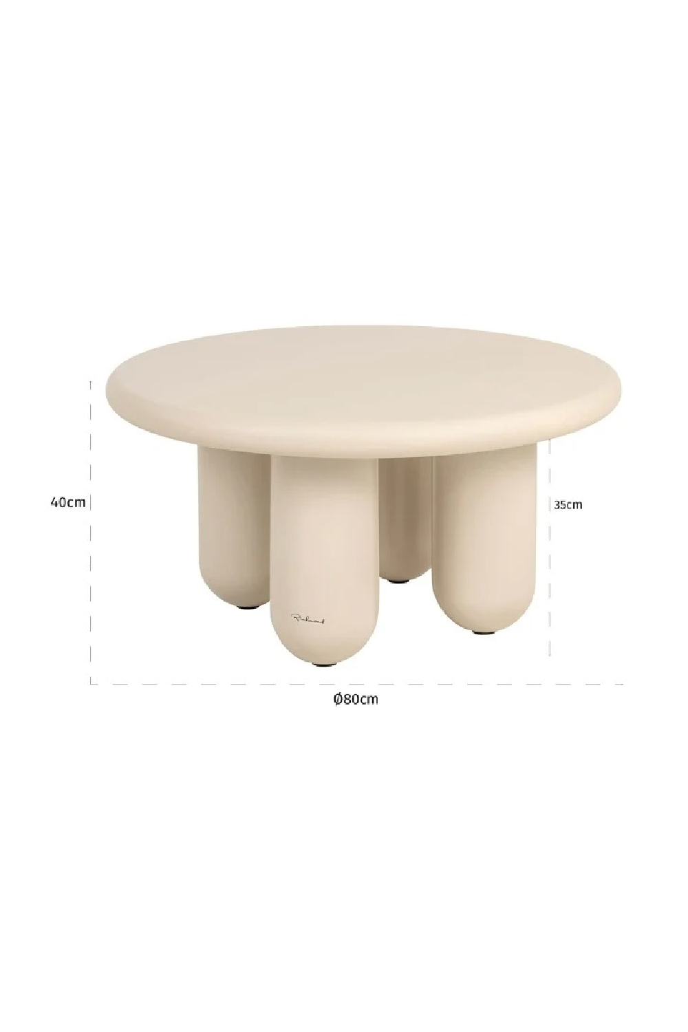 Beige Round Coffee Table | Richmond Interiors Calma | Oroa.com