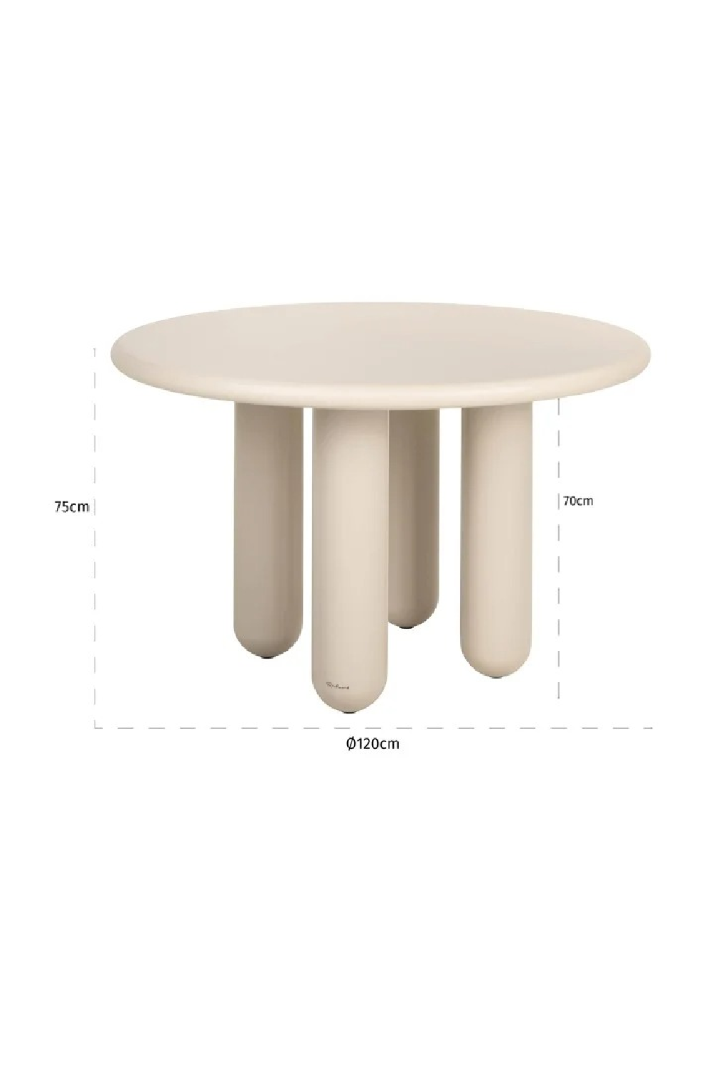 TBeige Round Dining Table | Oroa.com