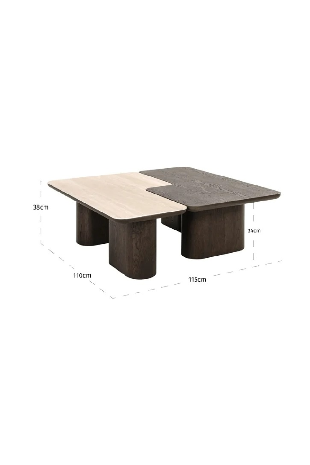 Two-Toned Coffee Table Set (2) | Oroa.com