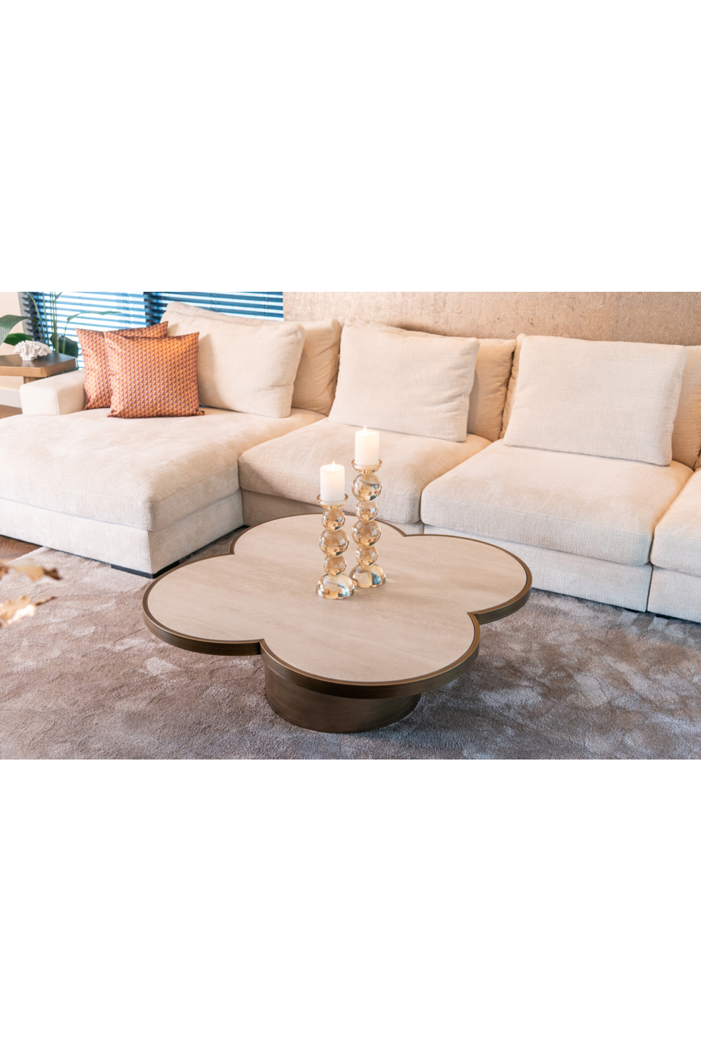 Travertine Ceramic Coffee Table | Oroa.com