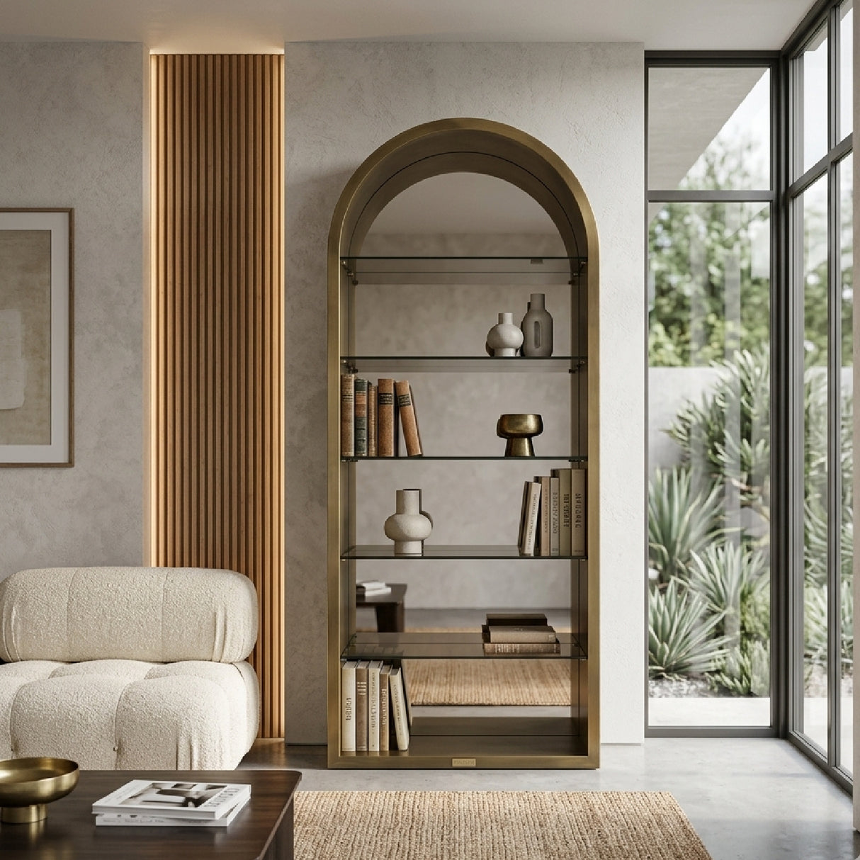 Arched Gold Display Cabinet | Oroa.com