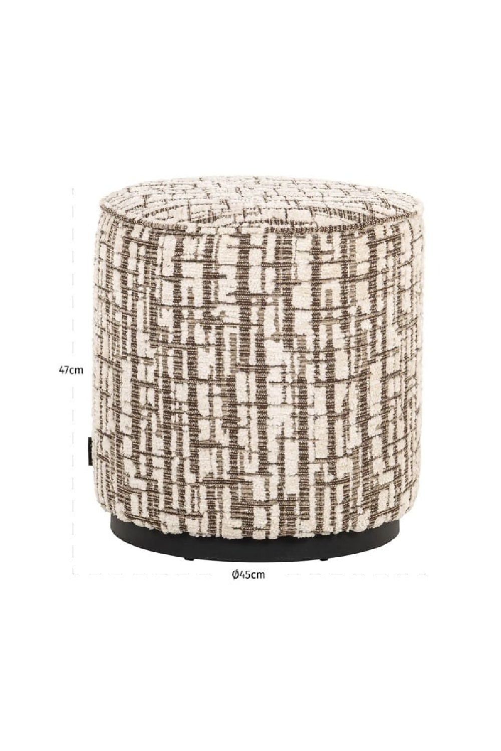 Cylindrical Upholstered Pouf S | Oroa.com